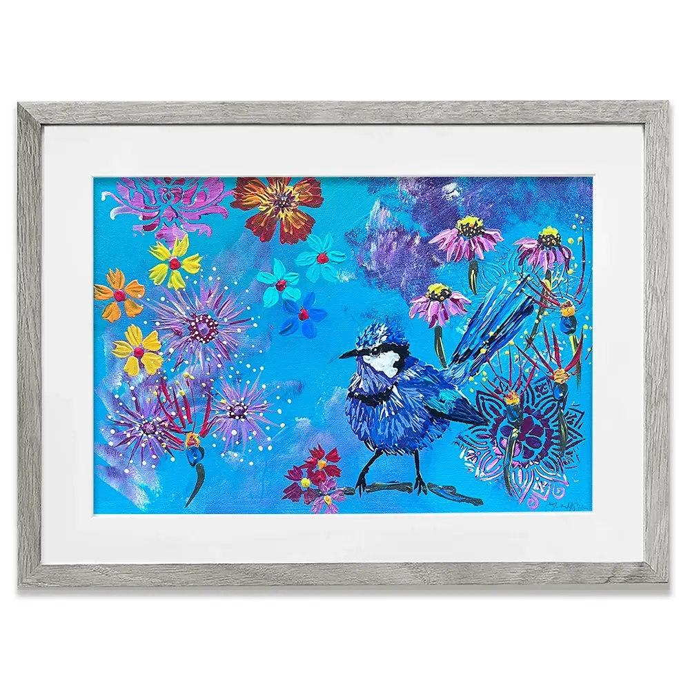 Fairy Wren Framed Art Print Fairy Wren Framed Art Print wall art product Jo Mulligan