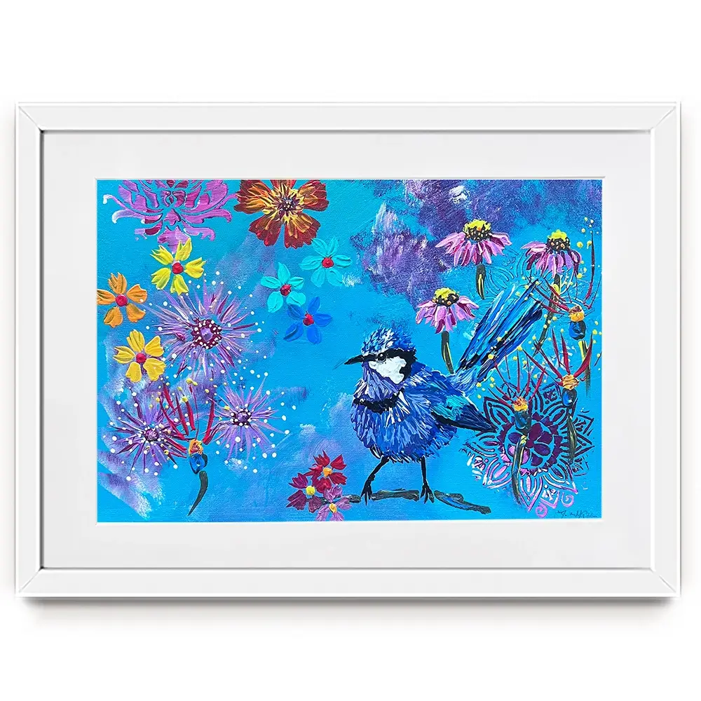 Fairy Wren Framed Art Print Fairy Wren Framed Art Print wall art product Jo Mulligan