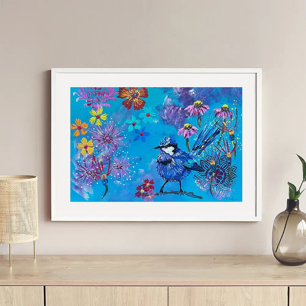 Fairy Wren Framed Art Print Fairy Wren Framed Art Print wall art product Jo Mulligan