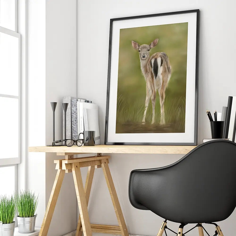 Fallow Fawn Framed Art Print Fallow Fawn Framed Art Print wall art product Georgie Turner