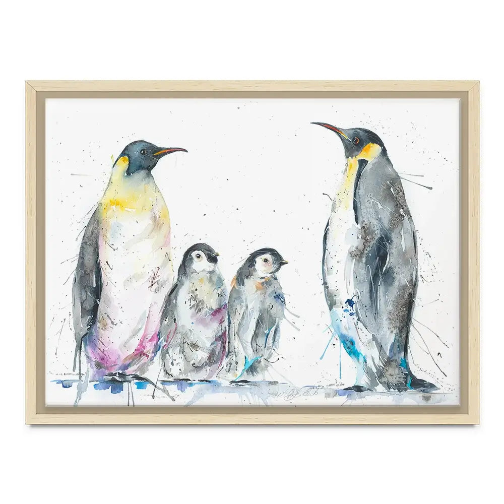 Family Of Penguins Canvas Print Family Of Penguins Canvas Print wall art product Nicola Jane Rowles