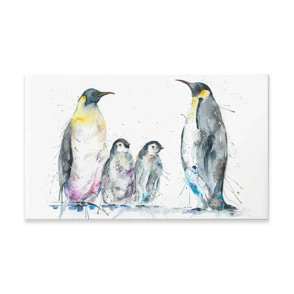 Family Of Penguins Canvas Print Family Of Penguins Canvas Print wall art product Nicola Jane Rowles