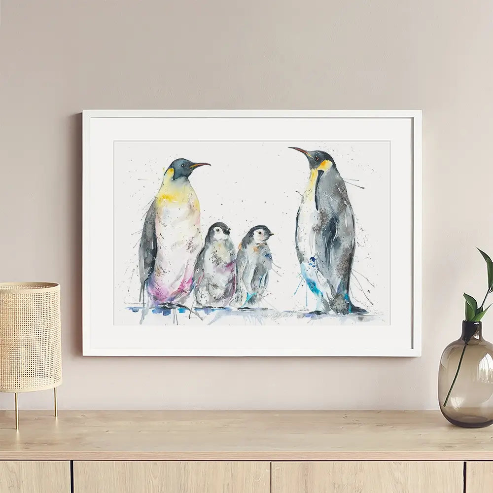 Family Of Penguins Framed Art Print Family Of Penguins Framed Art Print wall art product Nicola Jane Rowles