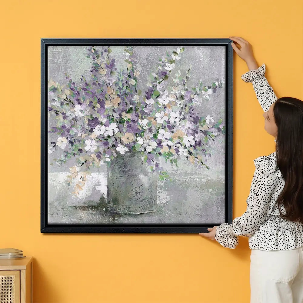 Farmhouse Lavender Oversized Square Canvas Print Farmhouse Lavender Oversized Square Canvas Print wall art product Carol Robinson
