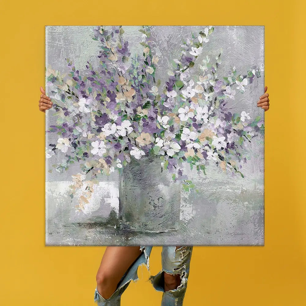 Farmhouse Lavender Oversized Square Canvas Print Farmhouse Lavender Oversized Square Canvas Print wall art product Carol Robinson
