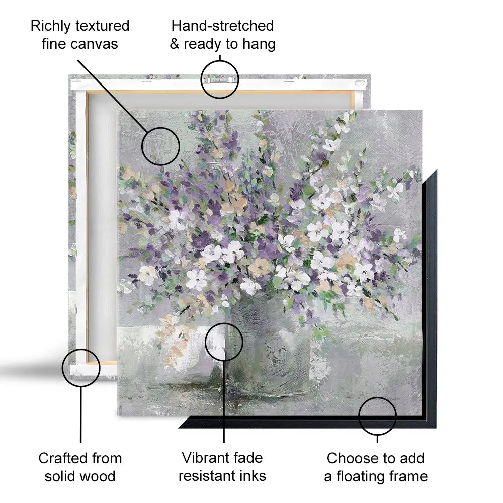 Farmhouse Lavender Oversized Square Canvas Print Farmhouse Lavender Oversized Square Canvas Print wall art product Carol Robinson