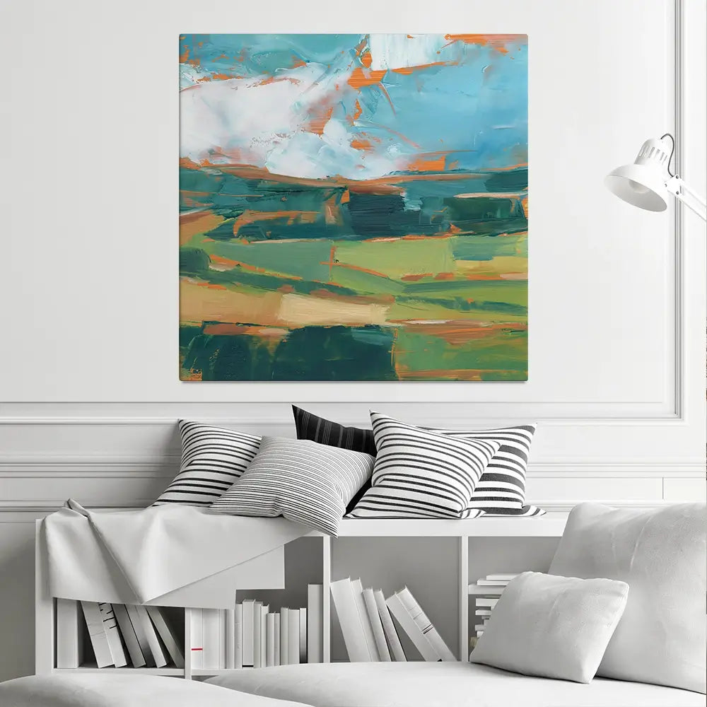 Farmland Vista Square Canvas Print Farmland Vista Square Canvas Print wall art product Art Print Shop