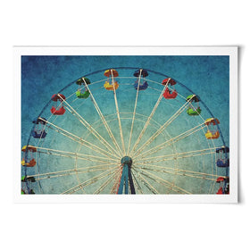 Ferris Wheel Against Blue Sky Art Print Ferris Wheel Against Blue Sky Art Print wall art product DarkBird / Shutterstock