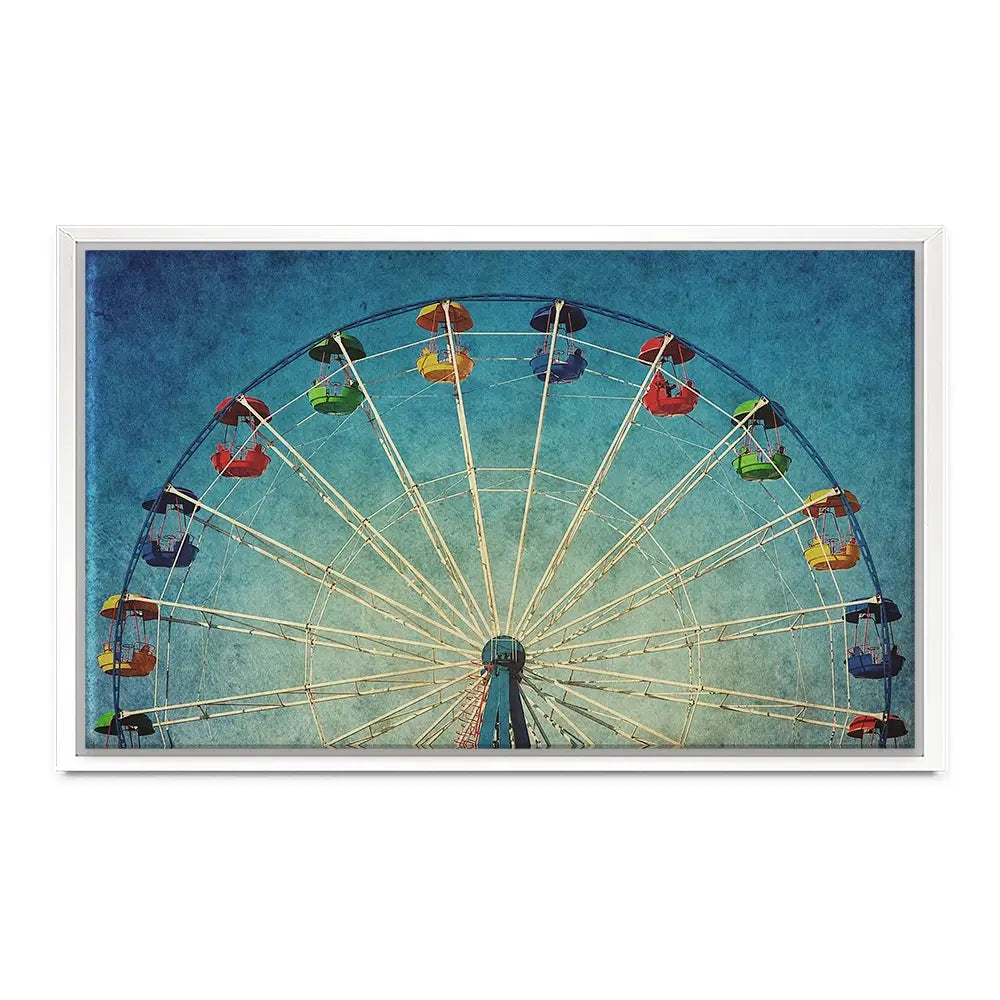 Ferris Wheel Against Blue Sky Canvas Print Ferris Wheel Against Blue Sky Canvas Print wall art product DarkBird / Shutterstock