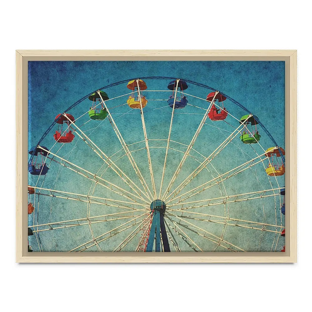 Ferris Wheel Against Blue Sky Canvas Print Ferris Wheel Against Blue Sky Canvas Print wall art product DarkBird / Shutterstock
