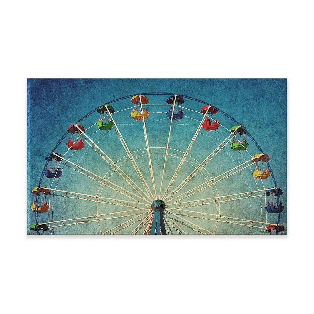 Ferris Wheel Against Blue Sky Canvas Print Ferris Wheel Against Blue Sky Canvas Print wall art product DarkBird / Shutterstock