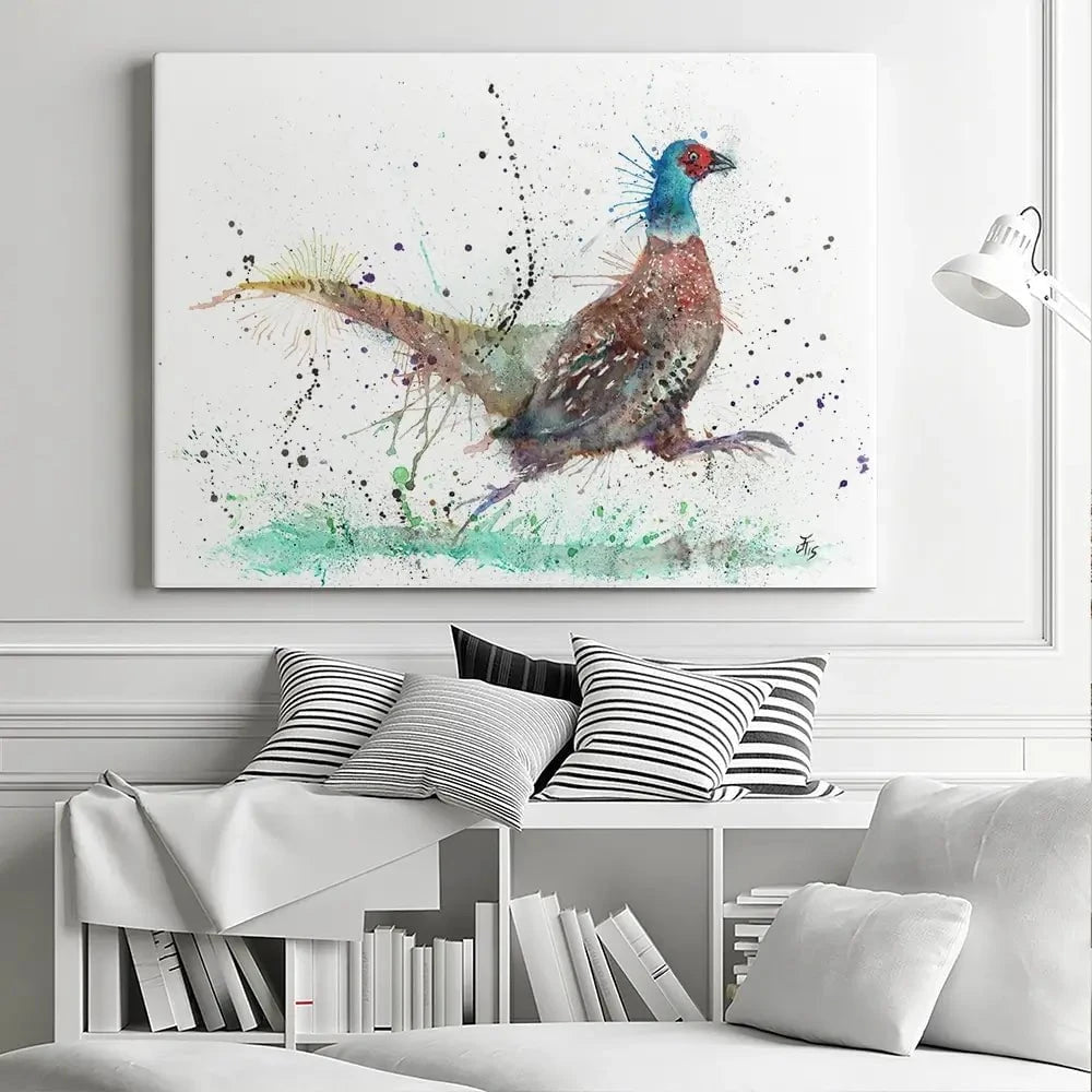 Fez The Pheasant Canvas Print Fez The Pheasant Canvas Print wall art product Jamie Taylor