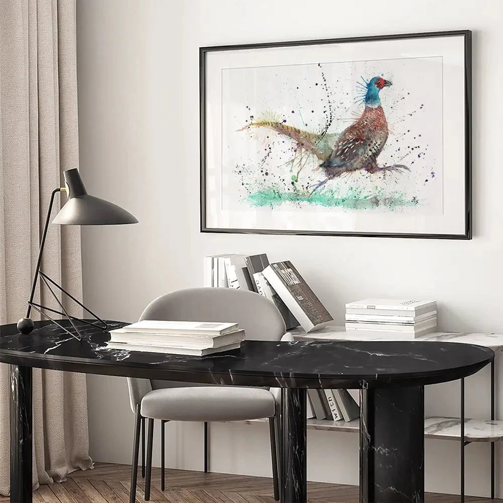 Fez The Pheasant Framed Art Print Fez The Pheasant Framed Art Print wall art product Jamie Taylor