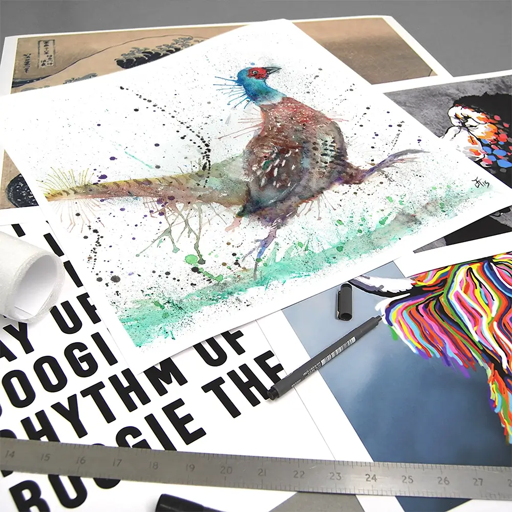 Fez The Pheasant Square Art Print Fez The Pheasant Square Art Print wall art product Jamie Taylor