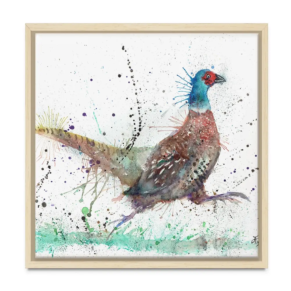 Fez The Pheasant Square Canvas Print Fez The Pheasant Square Canvas Print wall art product Jamie Taylor
