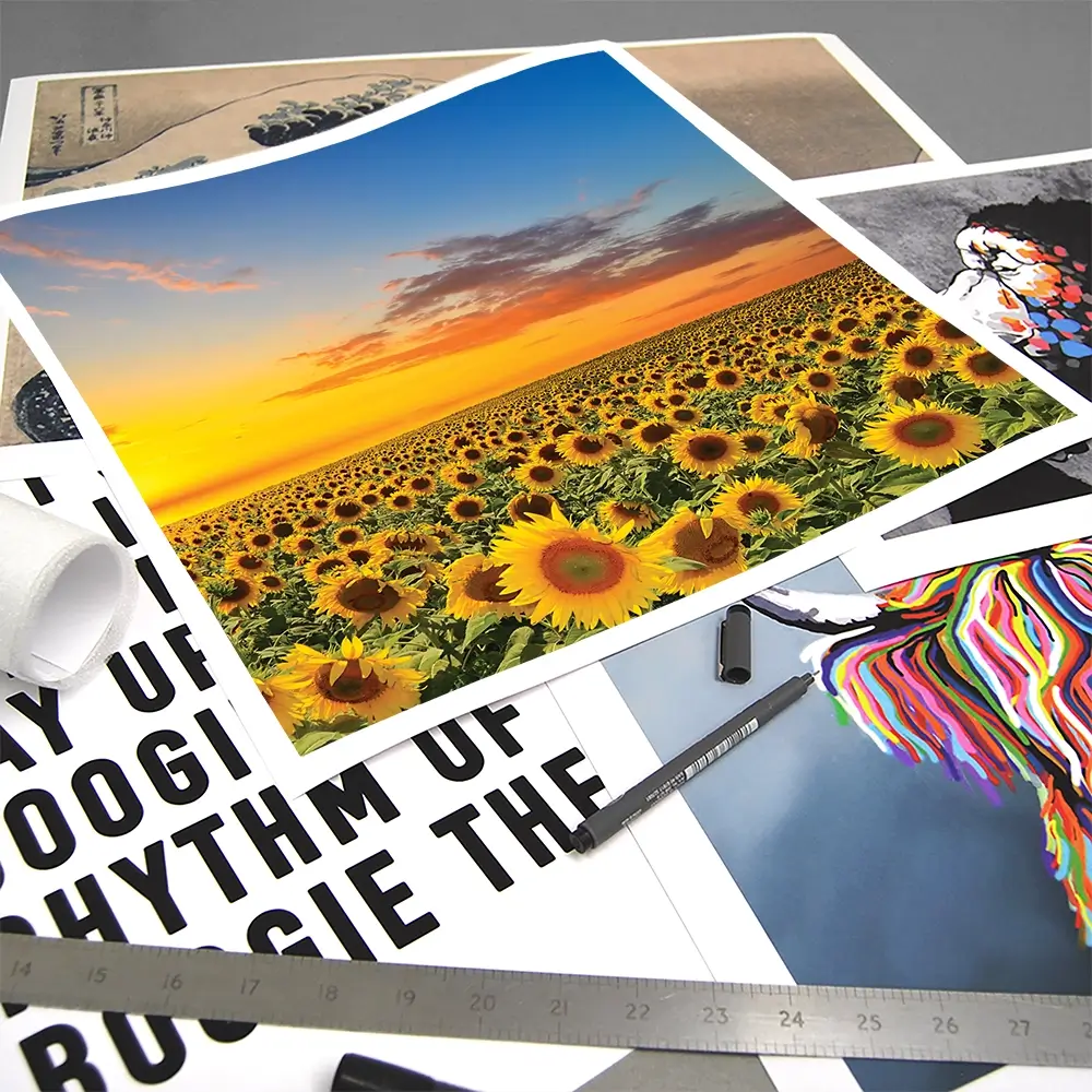 Field Of Blooming Sunflowers Square Art Print Field Of Blooming Sunflowers Square Art Print wall art product gornjak / Shutterstock