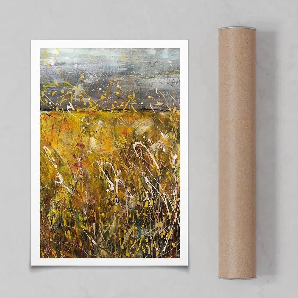Field Of Gold Art Print Field Of Gold Art Print wall art product Jane Brookshaw