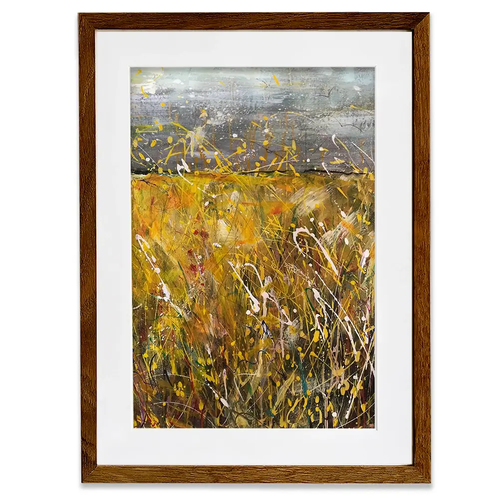 Field Of Gold Framed Art Print Field Of Gold Framed Art Print wall art product Jane Brookshaw