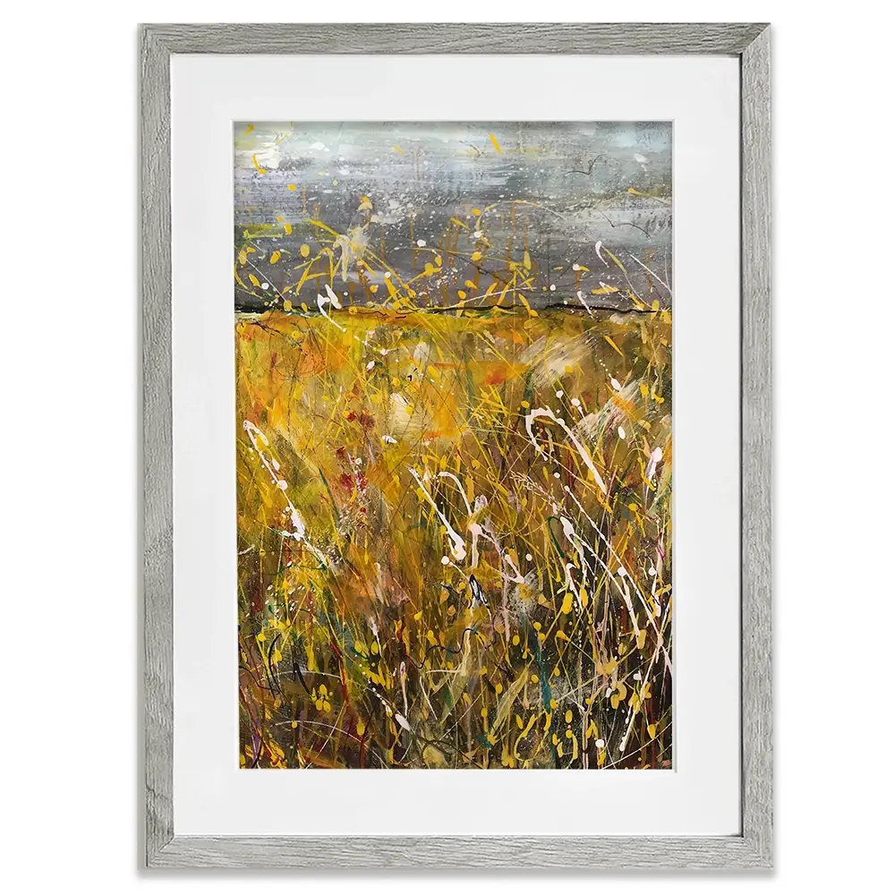 Field Of Gold Framed Art Print Field Of Gold Framed Art Print wall art product Jane Brookshaw