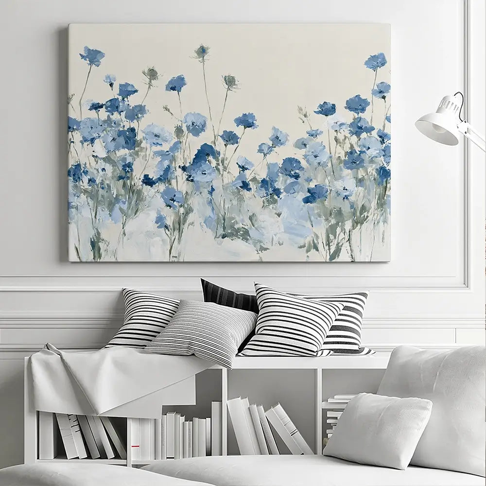 Field Of Wild Asters Canvas Print Field Of Wild Asters Canvas Print wall art product Chromatic Storm Studio