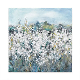 Fields In White Bloom Square Canvas Print Fields In White Bloom Square Canvas Print wall art product Carol Robinson
