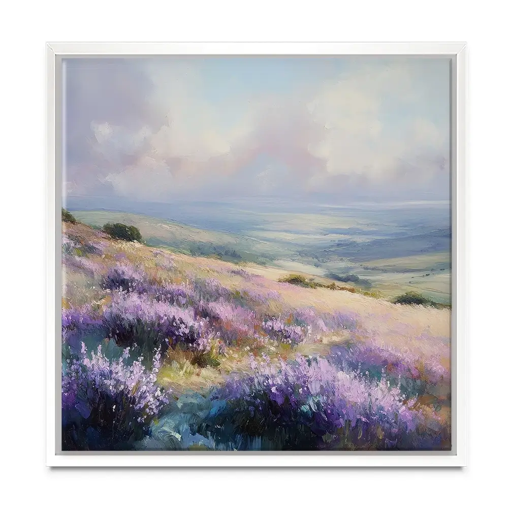 Fields Of Lavender Square Canvas Print Fields Of Lavender Square Canvas Print wall art product Tanya Ocean