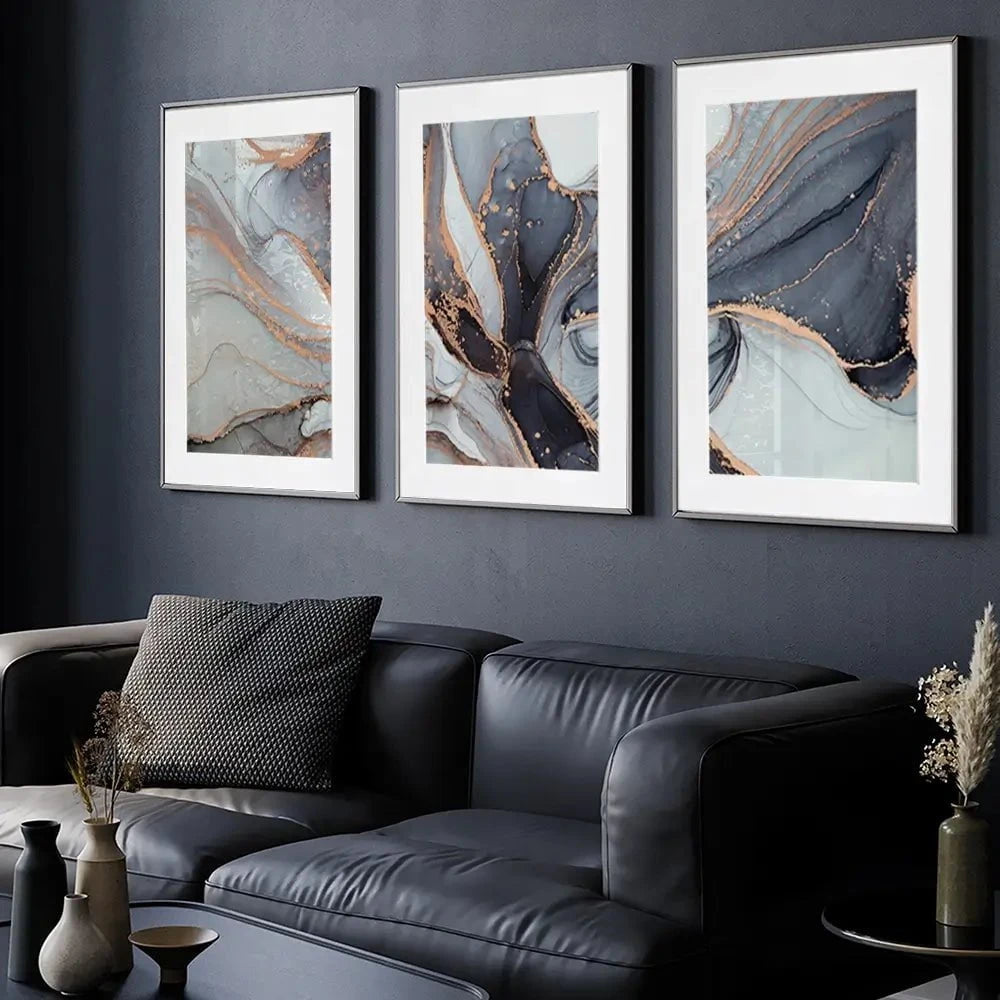 Fifty Shades Of Grey Marble Framed Art Print Trio Fifty Shades Of Grey Marble Framed Art Print Trio wall art product coldsun777 / Shutterstock
