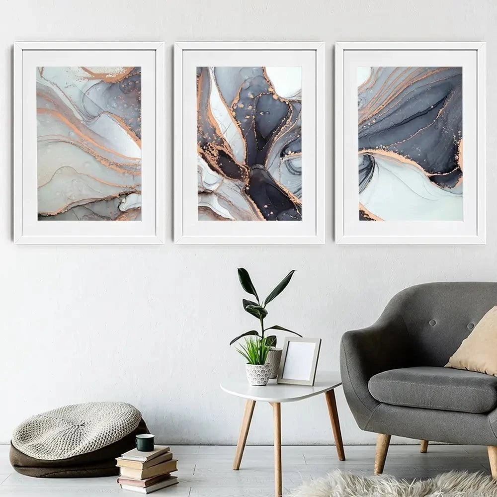 Fifty Shades Of Grey Marble Framed Art Print Trio Fifty Shades Of Grey Marble Framed Art Print Trio wall art product coldsun777 / Shutterstock