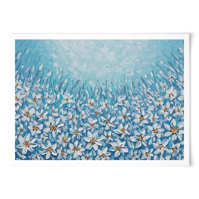 Filled With White Flowers Art Print Filled With White Flowers Art Print wall art product Olga Tkachyk