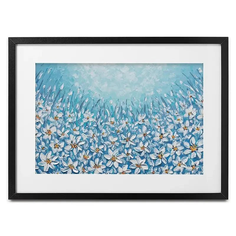 Filled With White Flowers Framed Art Print Filled With White Flowers Framed Art Print wall art product Olga Tkachyk