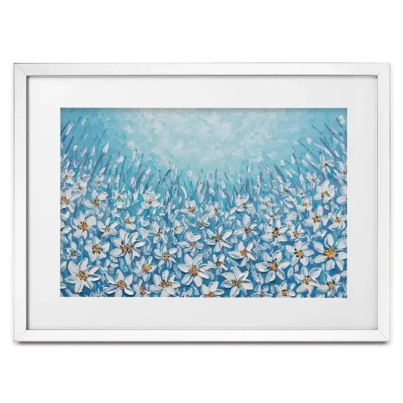 Filled With White Flowers Framed Art Print Filled With White Flowers Framed Art Print wall art product Olga Tkachyk