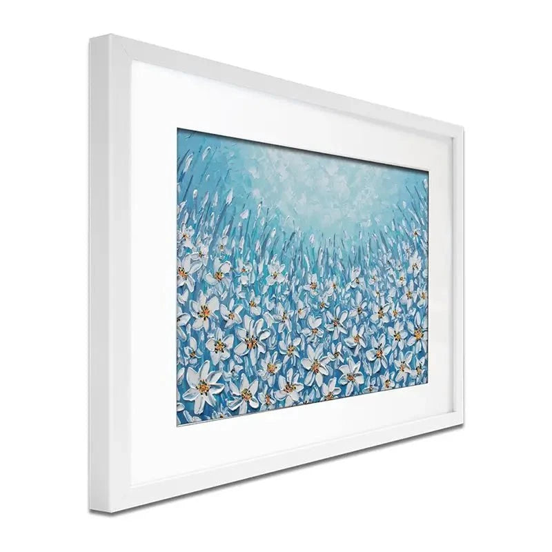 Filled With White Flowers Framed Art Print Filled With White Flowers Framed Art Print wall art product Olga Tkachyk