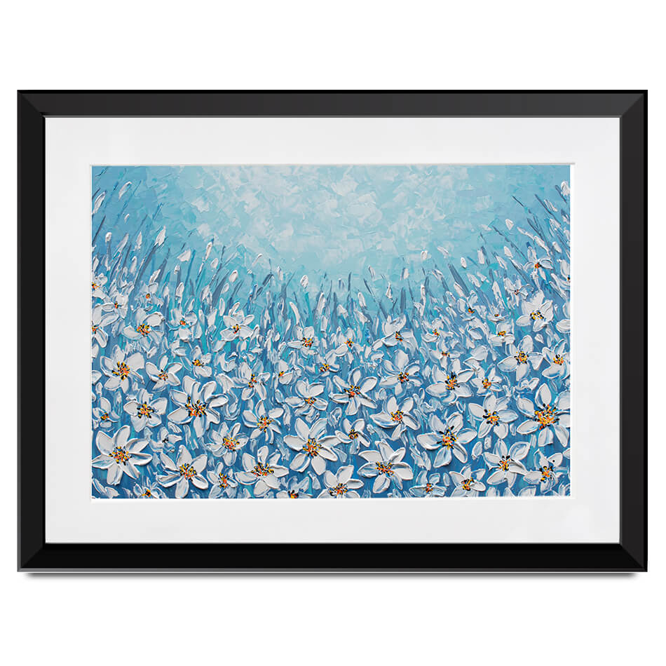 Filled With White Flowers Framed Art Print Filled With White Flowers Framed Art Print wall art product Olga Tkachyk