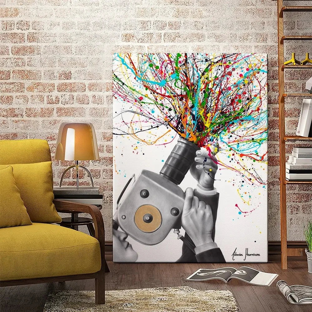 Filming The Action Canvas Print Filming The Action Canvas Print wall art product Ashvin Harrison