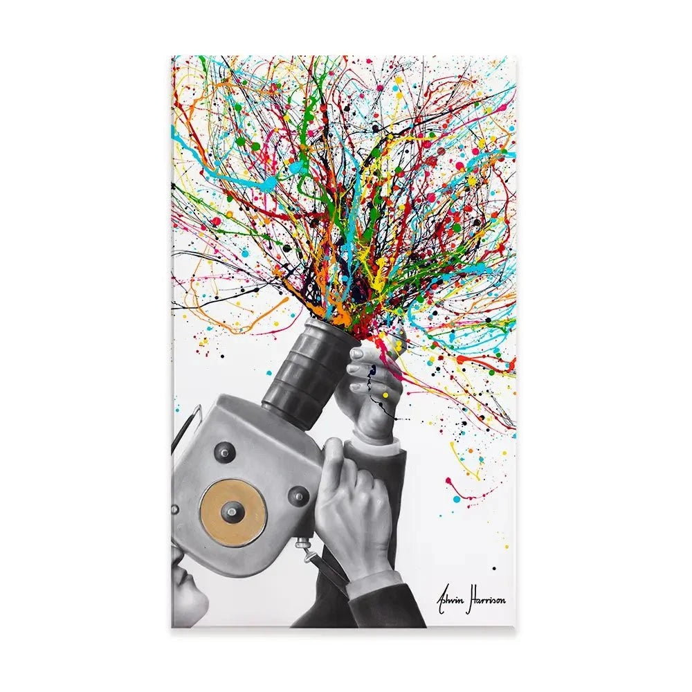 Filming The Action Canvas Print Filming The Action Canvas Print wall art product Ashvin Harrison