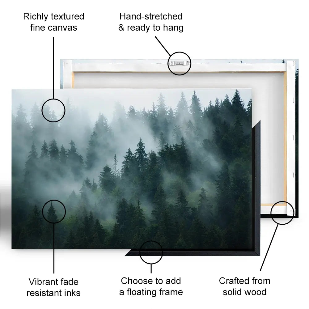 Fir Forest Oversized Canvas Print Fir Forest Oversized Canvas Print wall art product Roxana Bashyrova / Shutterstock