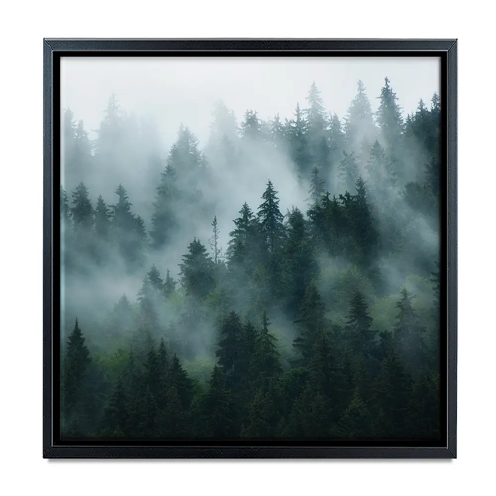 Fir Forest Square Canvas Print Fir Forest Square Canvas Print wall art product Roxana Bashyrova / Shutterstock