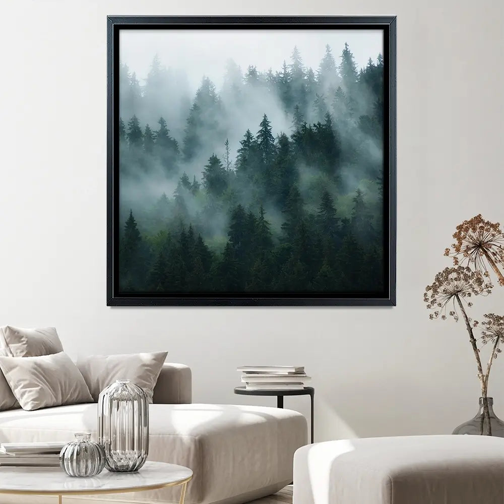 Fir Forest Square Canvas Print Fir Forest Square Canvas Print wall art product Roxana Bashyrova / Shutterstock