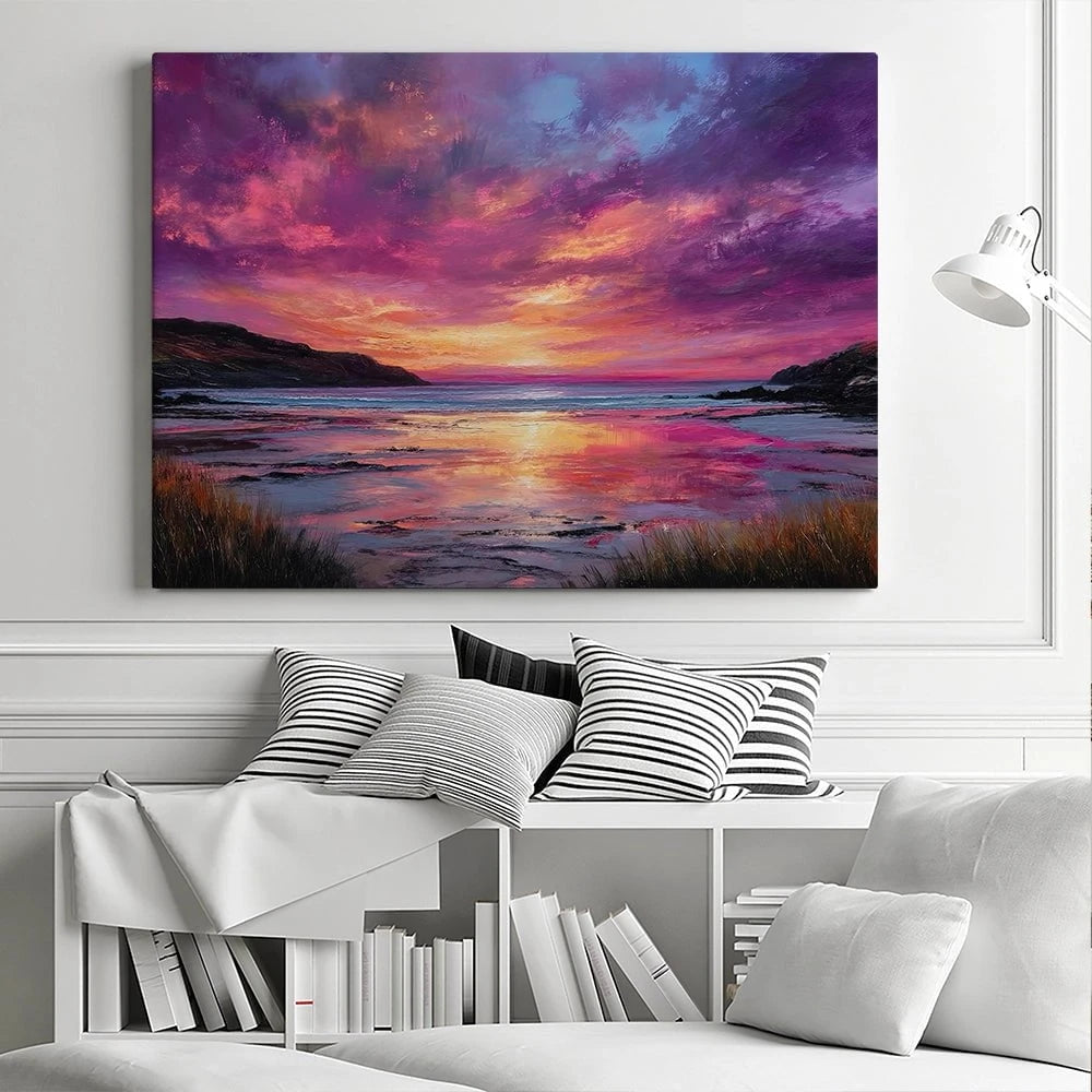 Fire Sky Bay Canvas Print Fire Sky Bay Canvas Print wall art product David Alexander Elder