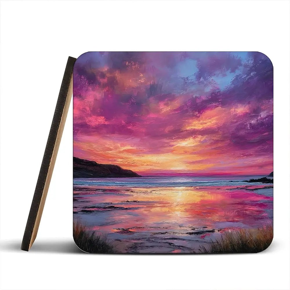 Fire Sky Bay Coaster Set Fire Sky Bay Coaster Set wall art product Art Print Shop
