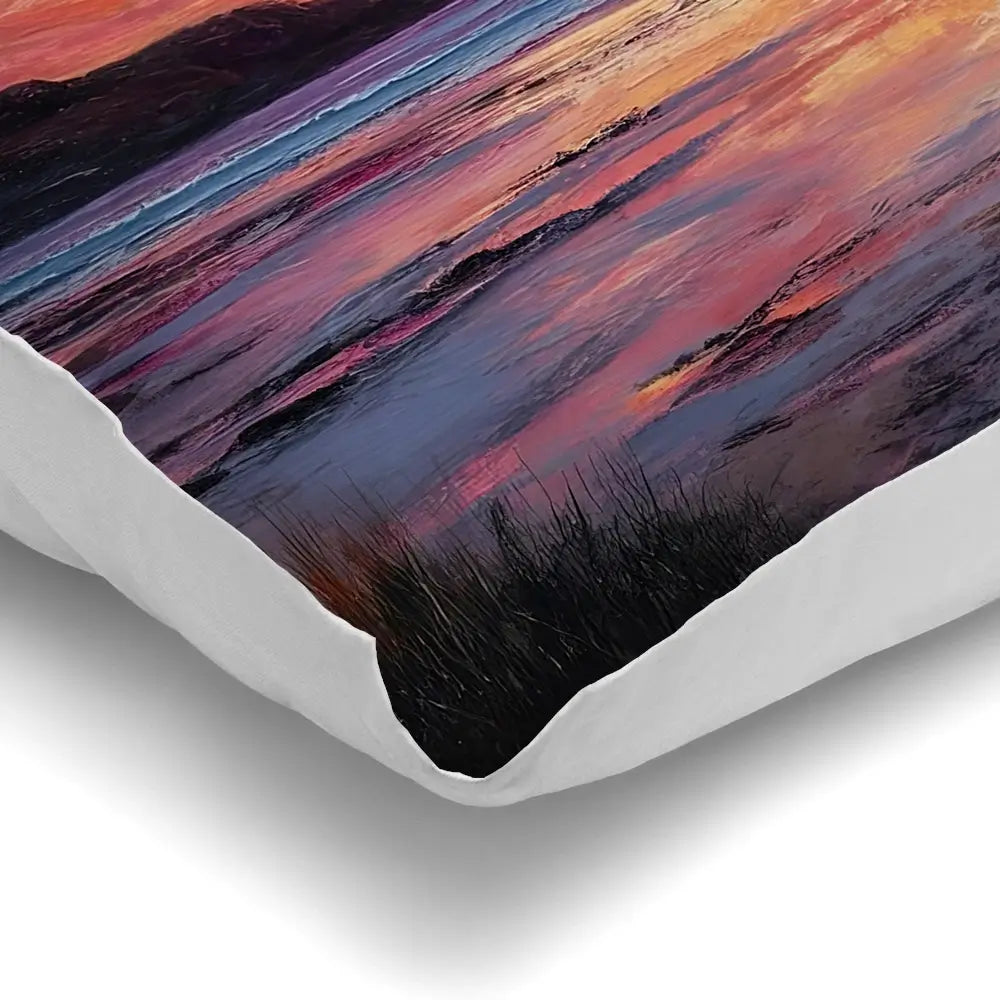 Fire Sky Bay Cushion Fire Sky Bay Cushion wall art product Art Print Shop