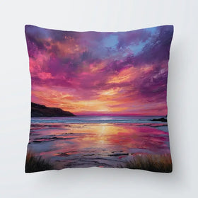 Fire Sky Bay Cushion Fire Sky Bay Cushion wall art product Art Print Shop