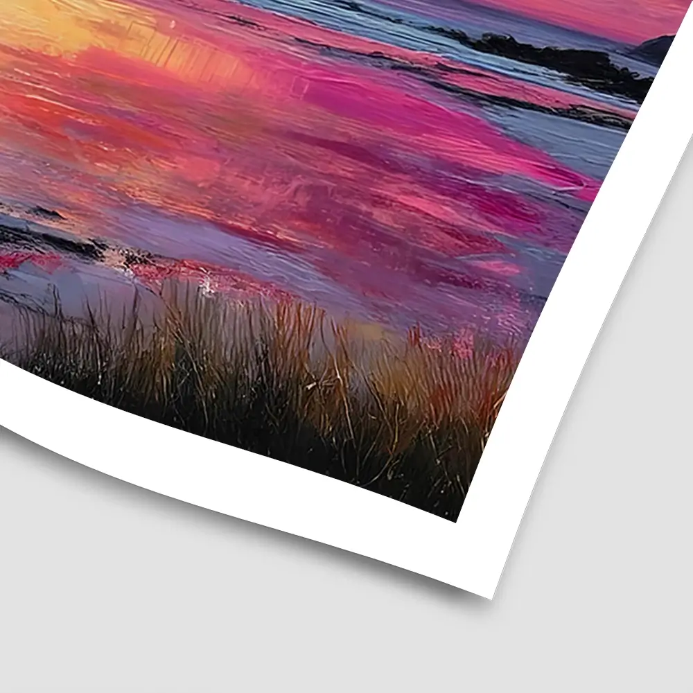 Fire Sky Bay Square Art Print Fire Sky Bay Square Art Print wall art product Art Print Shop
