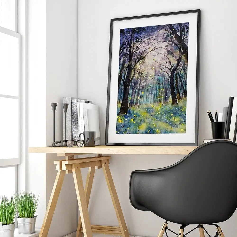 Fireflies Forest Framed Art Print Fireflies Forest Framed Art Print wall art product Tinna widianti / Shutterstock