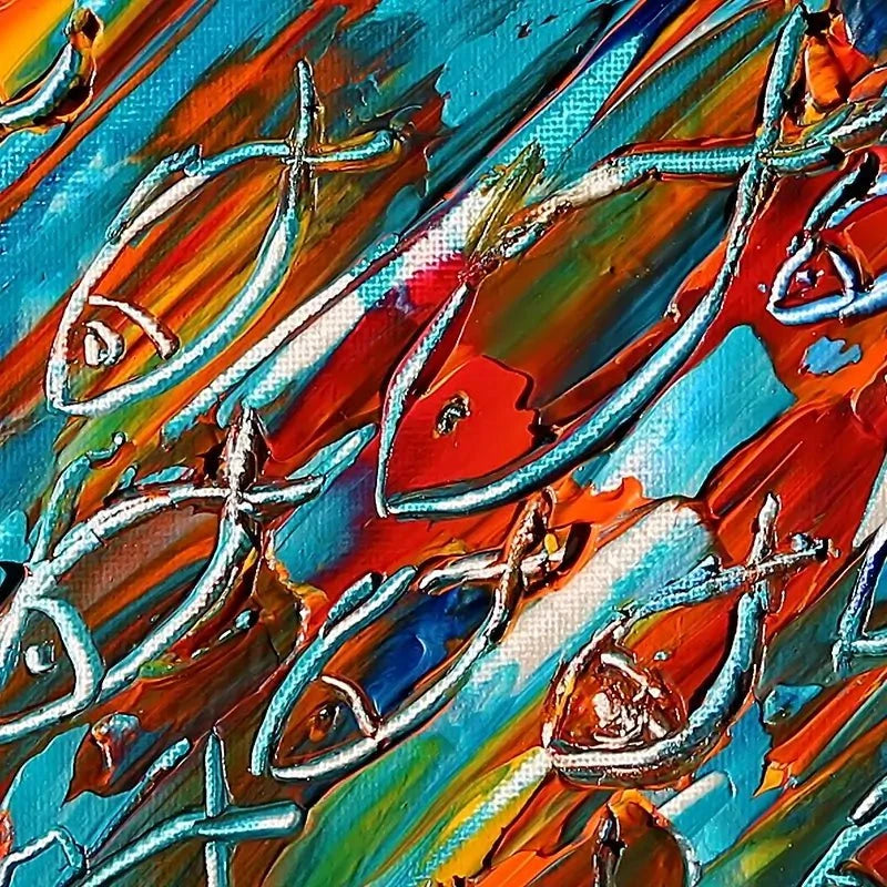 Fish Frenzy Canvas Print Fish Frenzy Canvas Print wall art product Denis Kuvaev / Shutterstock