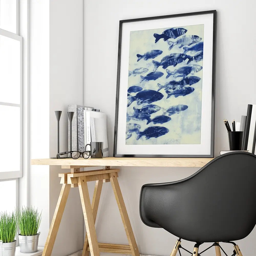 Fish Study Framed Art Print Fish Study Framed Art Print wall art product Chromatic Storm Studio