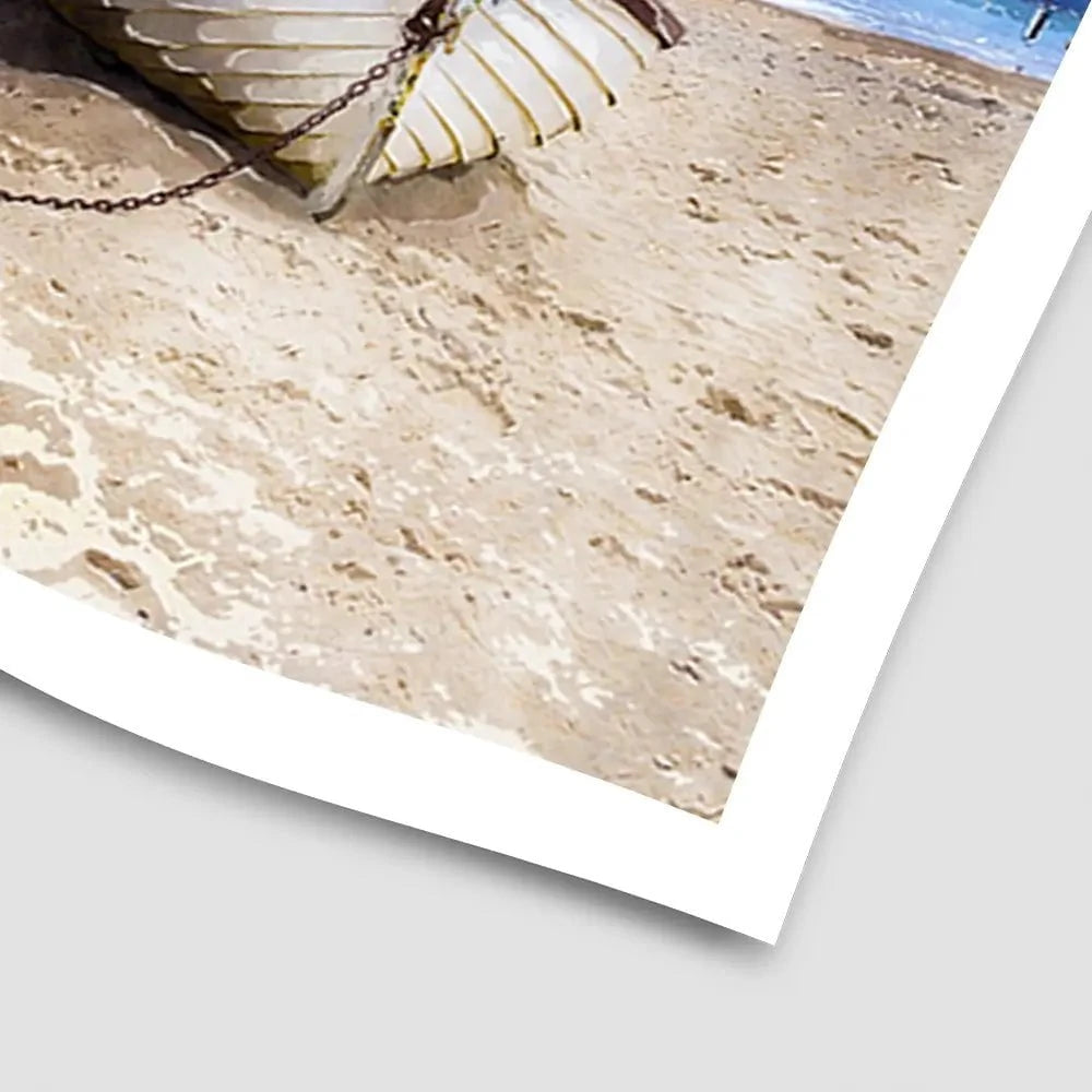 Fishing Boats Under A Brooding Sky Art Print Fishing Boats Under A Brooding Sky Art Print wall art product Helen Hotson / Shutterstock