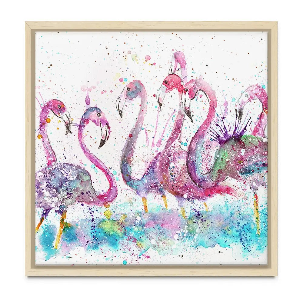 Flamingo Gathering Oversized Canvas Print Flamingo Gathering Oversized Canvas Print wall art product Jamie Taylor
