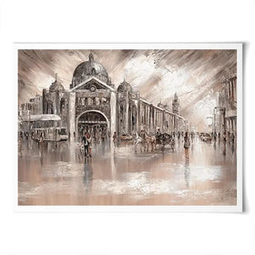 Flinders Street Railway Station Art Print Flinders Street Railway Station Art Print wall art product Isabella Karolewicz