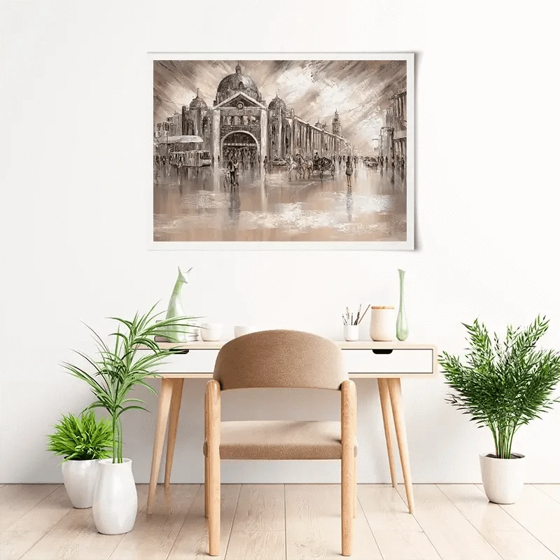 Flinders Street Railway Station Art Print Flinders Street Railway Station Art Print wall art product Isabella Karolewicz